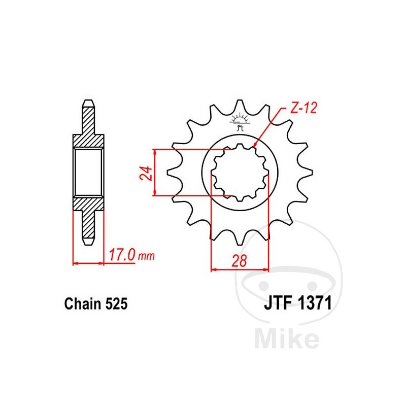 JT SPROCKETS transmission sprocket 15T 525 ALTN: 7260349 726.31.71
