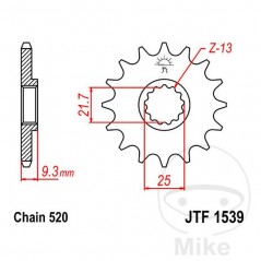 JT SPROCKETS transmission sprocket 14T 520 ALTN: 7260363 726.39.40