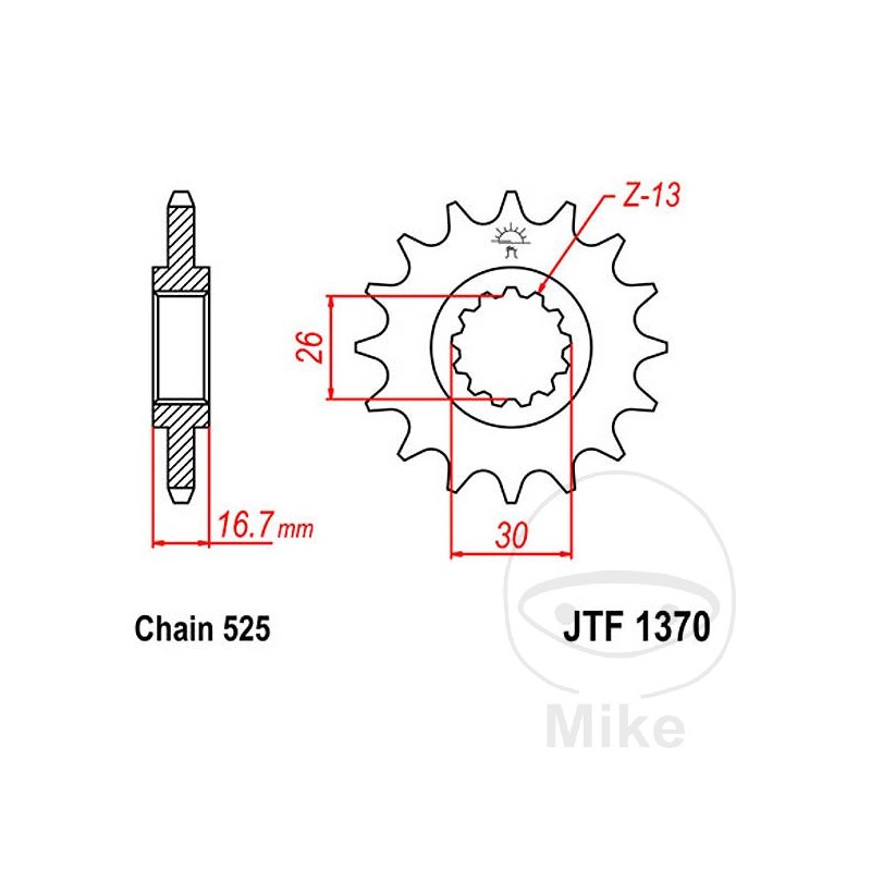 JT SPROCKETS transmission sprocket 15T 525 ALTN: 7260349 726.40.96