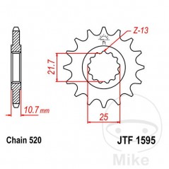 JT SPROCKETS transmission sprocket 16T 520 ALTN: 7260368 726.42.03