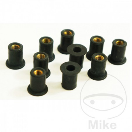 JMP Set of 10 rubber nuts M5X0.8 14 MM 775.35.42