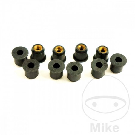 JMP Juego 10 tuercas de goma M6X1.00 15 MM 775.80.41