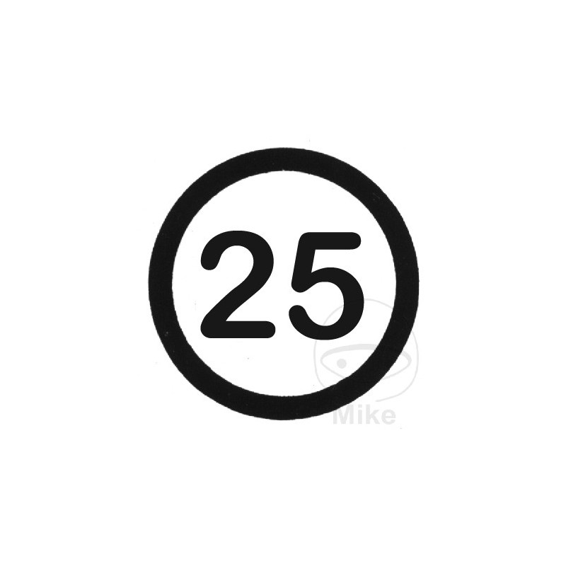 Señal de velocidad autoadhesiva 25 km/h 200 MM 205.11.59