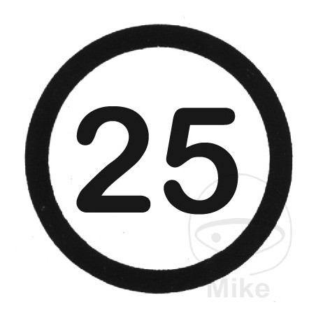 Señal de velocidad autoadhesiva 25 km/h 200 MM 205.11.59