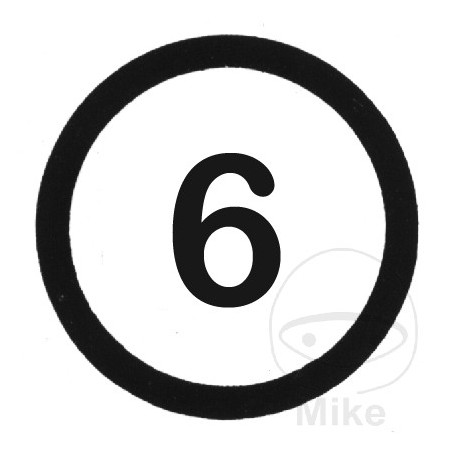 Self-adhesive speed sign 6 km/h 200 MM 205.12.41