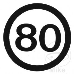 Self-adhesive speed sign 80 km/h 200 MM 205.13.57