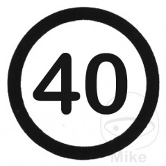Self-adhesive speed sign 40 km/h 200 MM 205.13.99