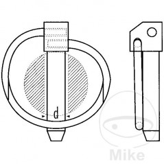 Galvanized locking pin 6 MM 348.61.49