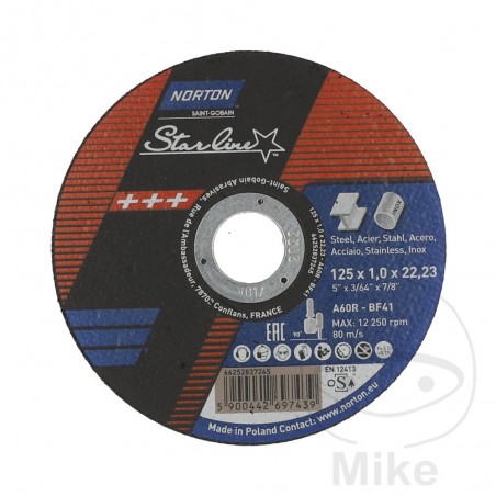 NORTON Cutting disc 125 X 1.0 ALTN: 5649637 564.88.52