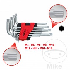 KS TOOLS Set of 9 keys for hexagonal head screws M4-M18 632.01.89