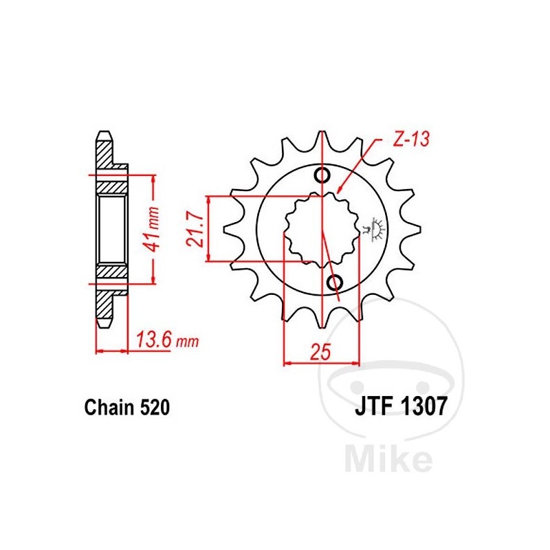 JT SPROCKETS transmission sprocket 15T P-520 ALTN: 7260347 726.02.43