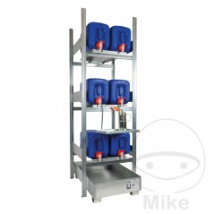 Quick filling station with collecting tray for 6 drums 20 L 650.51.63