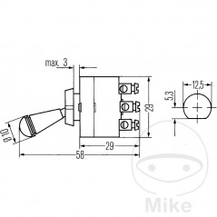 HELLA Interruptor de palanca 6FG 002 312-001 145.23.74