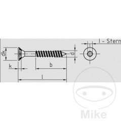 DRESSELHAUS Pack of 200 wood screws 4X30 MM 158.09.70