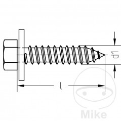 DRESSELHAUS Pack of 5 sheet metal screws 4.8 6901 479.14.55VAR