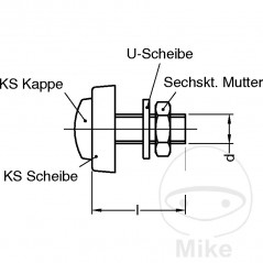 DRESSELHAUS Pack 4 tornillos para placa de matricula 6X20 MM 479.21.23