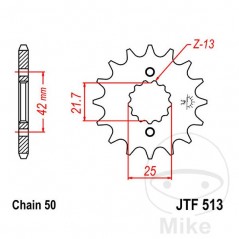 JT SPROCKETS Front sprocket 15 teeth DIV 530 726.19.93