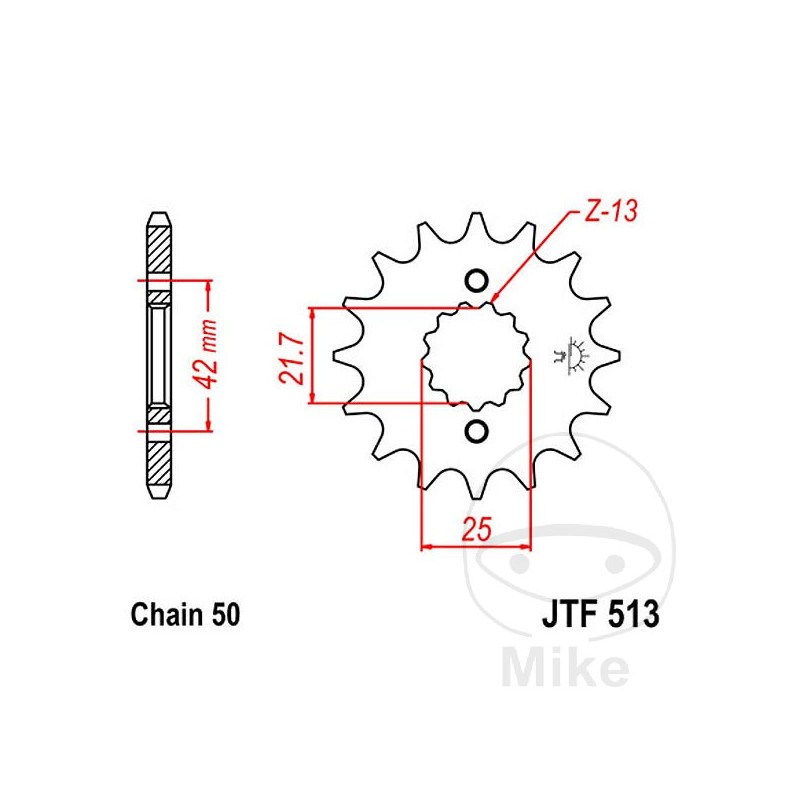 JT SPROCKETS Front sprocket 15 teeth DIV 530 726.19.93