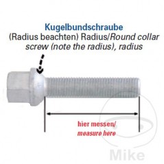 HR Tornillo de rueda cuello esférico 17 M12X1.5 MM 354.73.04VAR