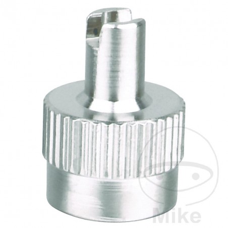 Set of 10 tire valve nuts with extractor 519.05.59