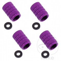 Juego 4 tuercas de válvula aluminio para neumáticos 775.24.08VAR