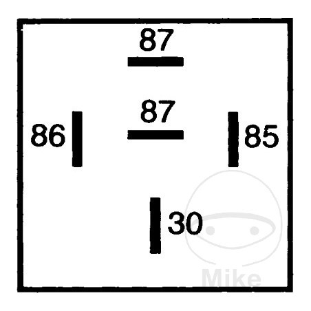 Relé de cierre 5 polos con soporte 12V 40A 108.02.65