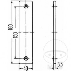 Square catadioptric reflector for trailer 182.02.32