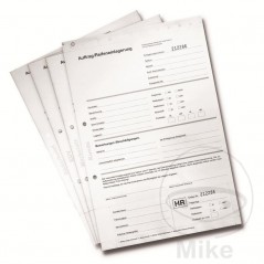Pack 25 work forms sheets in German 298.00.13
