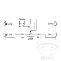 JMP 2-pole flasher electric relay 12V 705.02.63