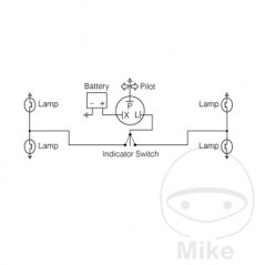 JMP 3-pole mechanical flasher relay 6V 705.43.07