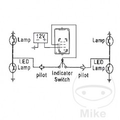JMP Electric blinker relay 7 poles 12V 709.04.42
