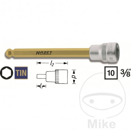 HAZET Ball head allen socket 116 MM 3/8 6 605.28.23