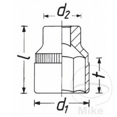 HAZET Hex socket for impact gun 54 MM 3/4 34 605.80.77
