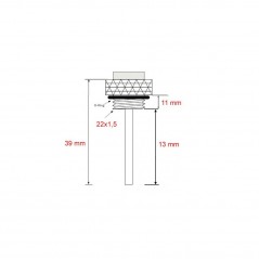 JMP Direct oil temperature indicator 22 X 1.5 MM ALTN: 7090112 709.02.44
