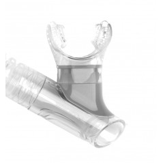 CRESSI Tubo respirador snorkel DRY JUNIOR | Boquilla de silicona anatómica y diseño AES 258810