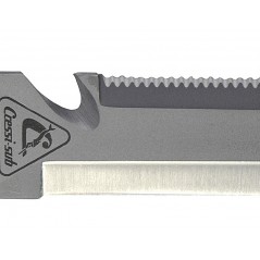 CRESSI Cuchillo de buceo ORCA acero inoxidable máxima calidad con empuñadura anatómica Soft Grip BRC 556000