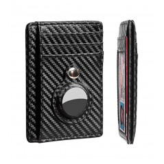 TUDETIC Card Holder Wallet with AirTag - Keep your valuables safe and located TUD-WAT-NEGRVAR