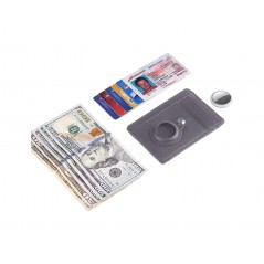 TUDETIC Card Holder Wallet with AirTag - Keep your valuables safe and located TUD-WAT-NEGRVAR