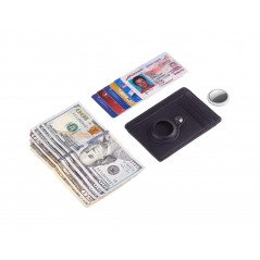 TUDETIC Card Holder Wallet with AirTag - Keep your valuables safe and located TUD-WAT-NEGRVAR