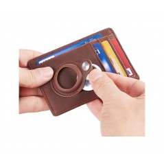 TUDETIC Card Holder Wallet with AirTag - Keep your valuables safe and located TUD-WAT-NEGRVAR