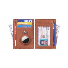 TUDETIC Card Holder Wallet with AirTag - Keep your valuables safe and located TUD-WAT-NEGRVAR