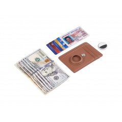 TUDETIC Card Holder Wallet with AirTag - Keep your valuables safe and located TUD-WAT-NEGRVAR