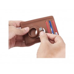 TUDETIC Card Holder Wallet with AirTag - Keep your valuables safe and located TUD-WAT-NEGRVAR