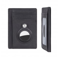 TUDETIC Card Holder Wallet with AirTag - Keep your valuables safe and located TUD-WAT-NEGRVAR