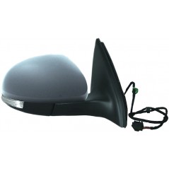 Complete right rearview mirror ec convex thermal primed folding flashing light f