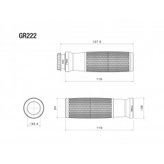 RIZOMA Puños para moto URLO (Ø 22 MM) GRS222R