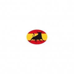 FASEBA Pegatina adhesivo Toro en bandera España 6X8 CM 01067