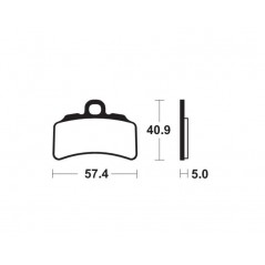 TECNIUM Sintered motorcycle brake pads MX/ATV - MOR463 1111145