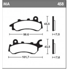 TECNIUM Pastillas de freno organicas para moto MA458 1119015