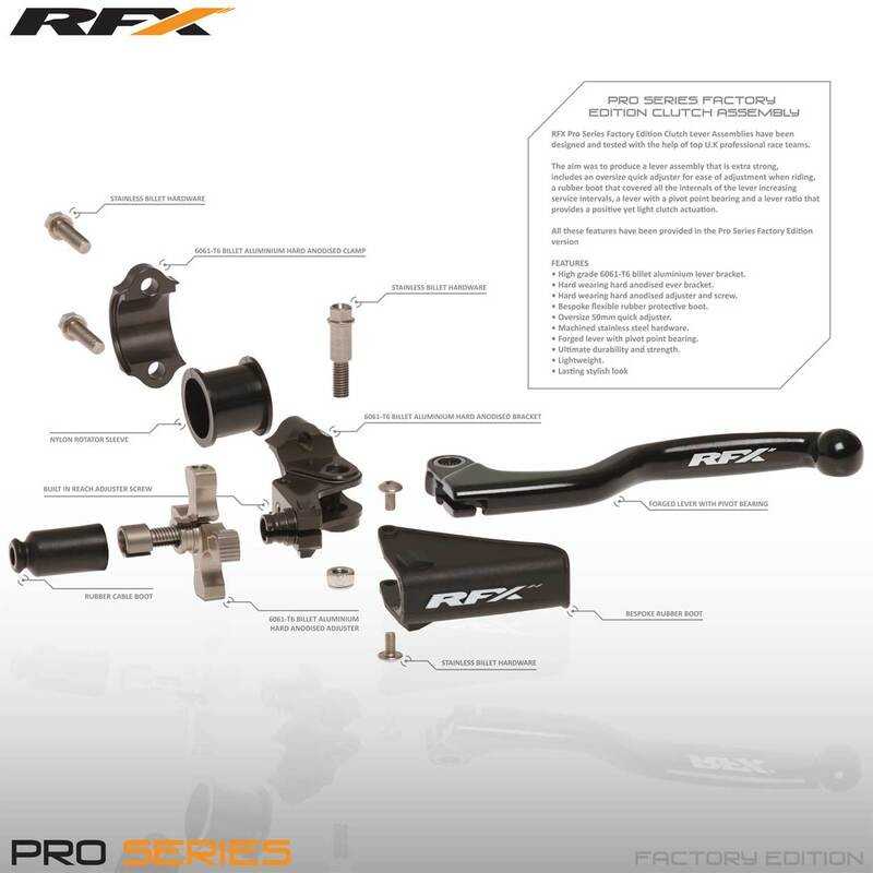 RFX Juego tornillos para maneta de embrague PRO - M4X8 1111033001